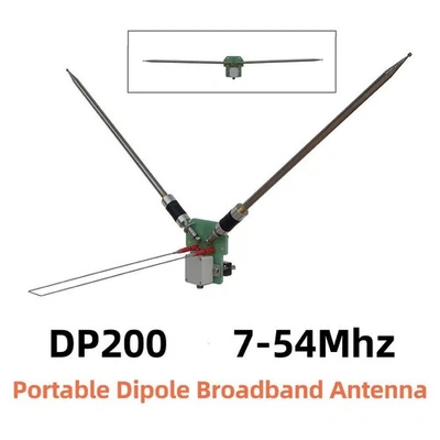 DP200 Dipole Antenna for HF Shortwave Communications 7 to 54 MHz Portable