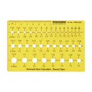 Diamond Size Calculator Round Shape Jewellery Templates Drafting Tools Jewellery Designing Stencils