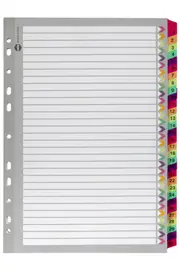 Marbig 1-31 Tab Fluoro A4 Ring Binder Plastic Divider Indices/Page Organiser