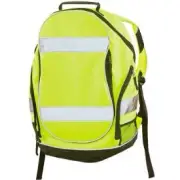 ERB BP1 Backpack with Reflective Stripes & Adjustable Straps Polyester Hi-Viz