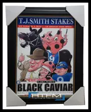 Black Caviar 25 Wins in a Row TJ Smith Stakes L/E Print Framed Luke Nolen Moody