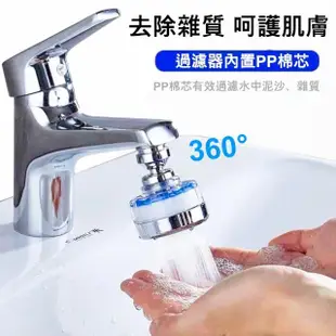 【Dagebeno荷生活】韓式洗臉台水龍頭濾水器過濾器超值組(1個過濾器+2顆濾芯)