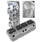 Aeroflow Complete Aluminium Cylinder Heads (Pair), 180cc Runner with 64cc Chamber - Suit S/B Chev, AF95-2327