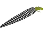 Mark Roberts Easter Carrot Black Check 23cm