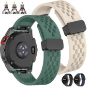 For Garmin Fenix 7 7X Sapphire Solar/6/6X Pro/5/5X Plus/3HR Silicone Band Strap