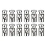 12pcs Metal Cord Locks 0.2" Diameter Single Hole Spring Toggle Stopper