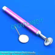 3 Pcs Dental Light Mirror Pink Handle Removable 6 Mirrors #4 #5 Diagnostic Tools