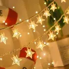 Star Fairy Lights - 70 LED 33 FT Star String Lights Waterproof, Warm White Fairy