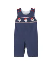 Lil Cactus Santa Smocked Overall