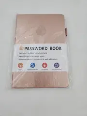 Password Book with Individual Alphabetical Tabs Medium Size Password Pink Sealed