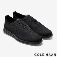 在飛比找momo購物網優惠-【Cole Haan】OG 針織網面休閒牛津鞋 男鞋(純黑-