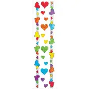 Hambly Prismatic Border Stickers Rainbow Hearts - 25 Sheets