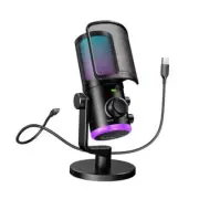 FIFINE Gaming PC Microphone, USB Streaming Microphone with Game Chat Balance,