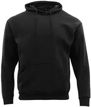 [FIL] Fresh Idea Living Adult Men's Unisex Basic Plain Hoodie Jumper Pullover Sweater Sweatshirt XS-5XL (XXX-Large, Black)