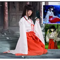 在飛比找蝦皮購物優惠-女生犬夜叉COSPLAY服裝 桔梗衣服 巫女服 COS服 桔