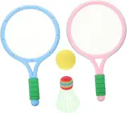 JUMPLAWN Children's Badminton Rackets Set of 2 Safe Easy to Hold Great for Family Fun