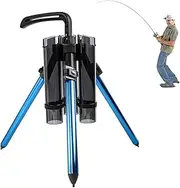 Fishing Rod Holder - Fishiing Tripod for Rod Rests | Aluminum Alloy Floor Standing Rod Holders , Fishinng Pole Rack, Portable Rod Organizer, Foldable for 3 Fisshing Rods, Garage, Sea Yachts