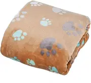 Liveinu Dog Blanket, Soft Fuzzy Blankets for Puppy, Fluffy Blankets Plush Fleece Throw Dog Bed, Couch, Sofa, Reversible Travel Warm Covers, Brown, 30"x40"