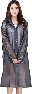 [VOXMDY] Unisex Hooded Waterproof Rain Coat Button Closer Outdoor Windbreak Colorful Ripple Rain Reusable Jacket Poncho