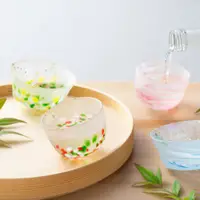 在飛比找蝦皮購物優惠-日本津輕  旋轉對杯組 兔&波 南天&福壽草 金益合玻璃器皿