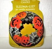 Yankee Candle 2007 HALLOWEEN "PUMPKIN FUN" Bats~Spider Web ~ILLUMA LID~22oz~RARE