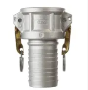 C-200, 2" Type C Camlock Female Coupler x Hose Barb Aluminum Hose Fitting C200