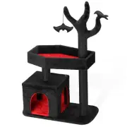 Gothic Cat Tree Cat Tower with Spacious Cat Condo Coffin Cat Tree Scratching ...