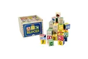 Schylling Alphabet Wood Building Blocks Kids Learning Educational Toy Game 19m+