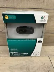 Logitech C270h HD Webcam W Headset Microphone Computer PC Video Camera. New!
