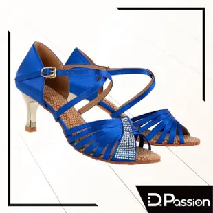 【D.Passion x 美佳莉舞鞋】12035 寶藍緞 2.5吋(拉丁鞋)