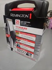 New Remington Titanium HC822 - 25 Piece Hair Clipper Haircut Kit