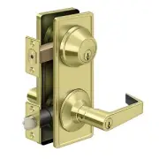 Clarendon Grade 2 Interconnected Door Lever Entry Polished Brass