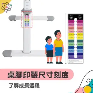 【E-home】DODO朵朵置物槽 贈燈及書架 超值兒童升降成長桌-寬66.4cm 3色可選(兒童書桌 升降桌 書桌)