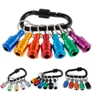 23Pcs 1/4" Hex Shank Screwdriver Bit Holder Aluminum Alloy Bit Holder Keychain✜