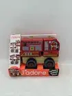 NEW J'ADORE PARIS NATURE WOOD TOYS FIRE TRUCK SENSORY LEARNING VEHICLE FREE S&H