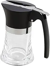 FONDOTIN 304 Stainless Steel Syrup Dispenser for Kitchen Acrylic Condiment Pot Easy to Clean Condiment Bottle Syrup Container