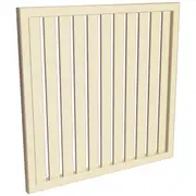 ProtectorAl 300 - 1000 x 300 - 1000mm Primrose Vertical 18mm Gap Aluminium Welded Slat Panel