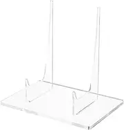 SOLUSTRE Acrylic Display Stand Holder for Plates Pictures Books Art Transparent Picture Stand for Home Office Library Museum Elegant Design Versatile Use