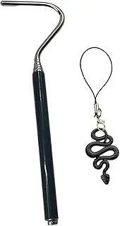 Fonowx Reptile Catching Tool with Hook Head for Safe Snake Handling, Black Snake Lanyard