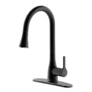 NEW FLOW Classic Series Kitchen Pull-Down Sprayer Faucet in Matte Black Finish