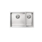 Lavello Nano Coated Stainless Steel Kitchen Sink - 670 x 440mm 1 & 1/2 Bowl - Top/Under Mount - PVD Brushed Nickel