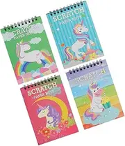 Cartoon Scratch Cards Set for Boys and Girls 4pcs Scratch-Off Book Party Games Kindergarten Activity