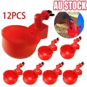 12 PCS Automatic Chicken Water Cup Waterer Poultry Drinking Bowl Feeder Drinker