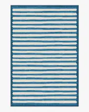 200' x 290' | Machine Washable Runner Rug | Kid & Pet Friendly | Indoor Rug | Elin Stripe Indigo Rug by goop | Ruggable