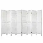 New Room Divider Screen 8 Panel Privacy Wood Dividers Stand Bed Timber White