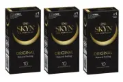 3 x Skyn Original Condoms 10 Soft Non Latex Condom (30 Condoms Total)