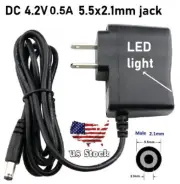US Plug 4.2V 500mA 0.5A 5.5*2.1mm AC DC Power Supply Adapter Wall Charger