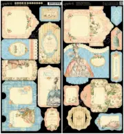 Graphic 45 Gilded Lily Tags & Pockets New! Vintage French If Crown Fits