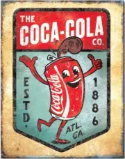 Coca Cola Coke Advertising Retro Dancing Can Kitchen Collector Metal Sign USA