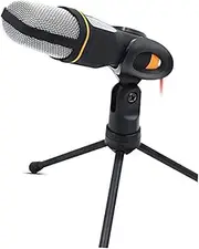 ERINGOGO Condenser Microphone with Holder Clip for Laptop and Karaoke Black for Vocal Recording and Streaming Minimizes Background Noise